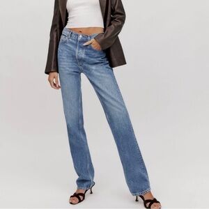 Reformation Light Blue Straight Leg Jeans